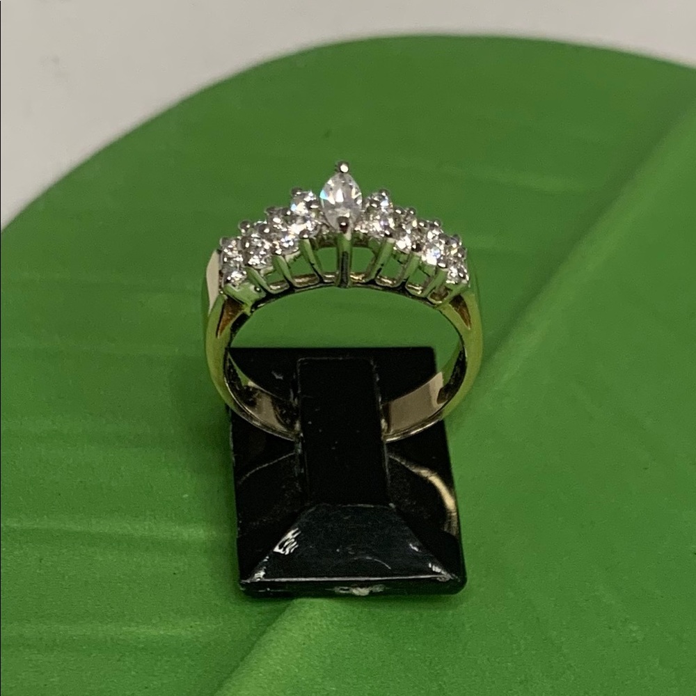 Cocktails Ring 10kt Gold Plated Cubic Zirconium